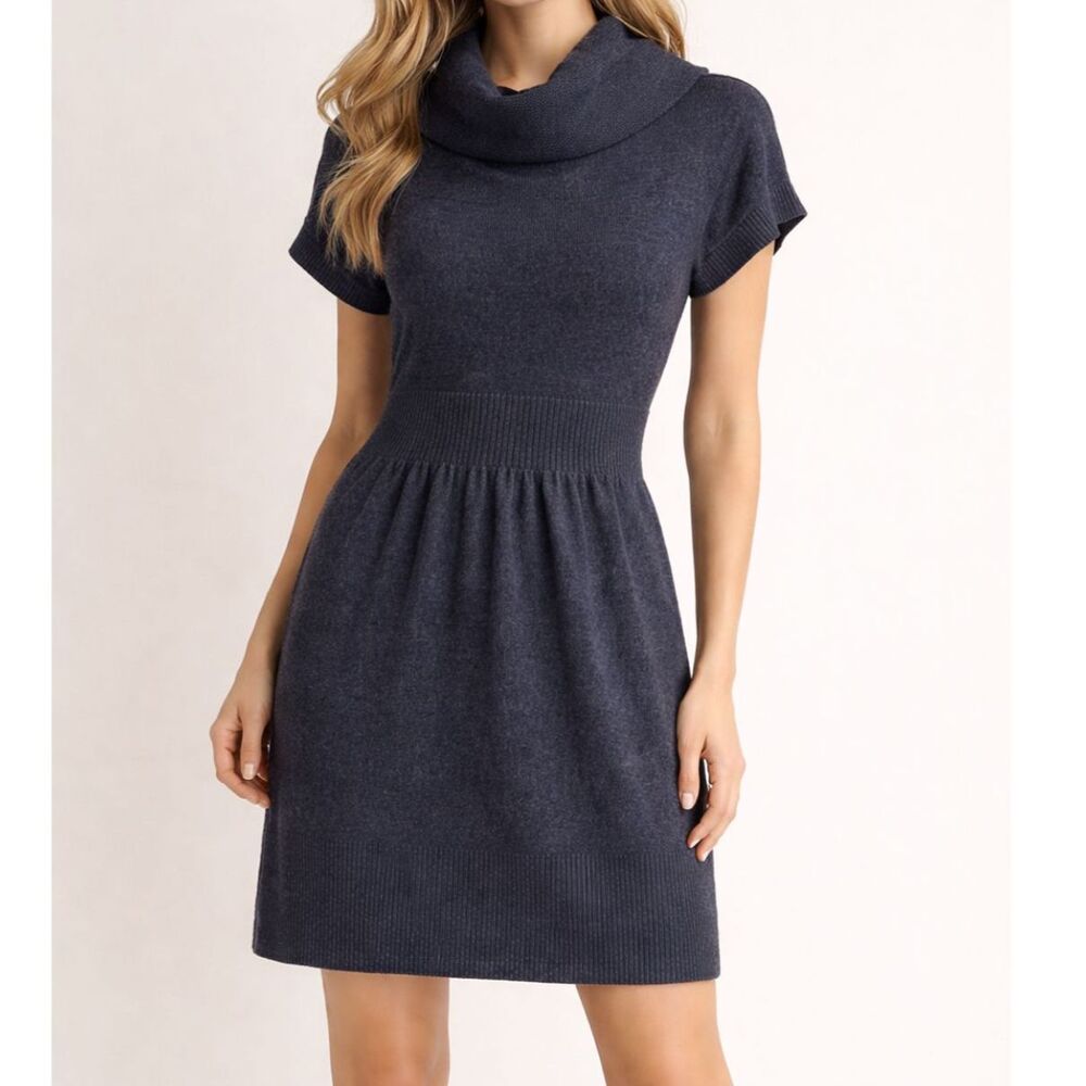 Loft Merino Wool Blend Sweater Dress Gray XS